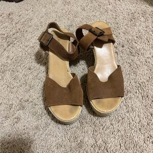 BAMBOO Brown Platform Sandals
